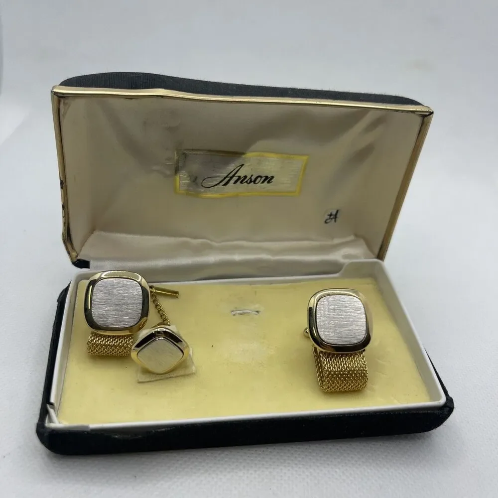 Vintage Anson Tie Tack & Cuff Link Set
